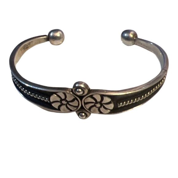 Vintage Rare Talleres De Los Ballesteros TaxCo 925
Silver Cuff Bracelet - Picture 1 of 9